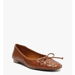 SCHUTZ Woven Leather Ballet Flats